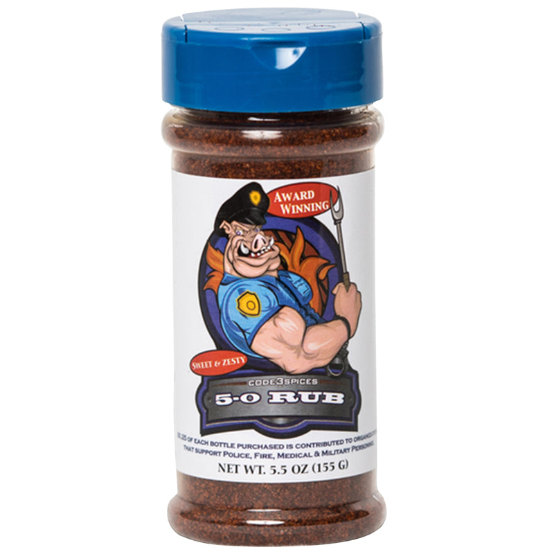 CODE 3 SPICES - Code 3 Spices 5-0 Rub Sweet and Zesty BBQ Seasoning 5.5 oz