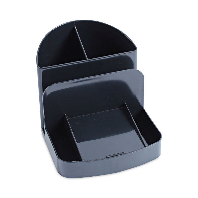 Universal - Deluxe Message Center, 6 Compartments, Plastic, 5.5 x 6.75 x 5, Black