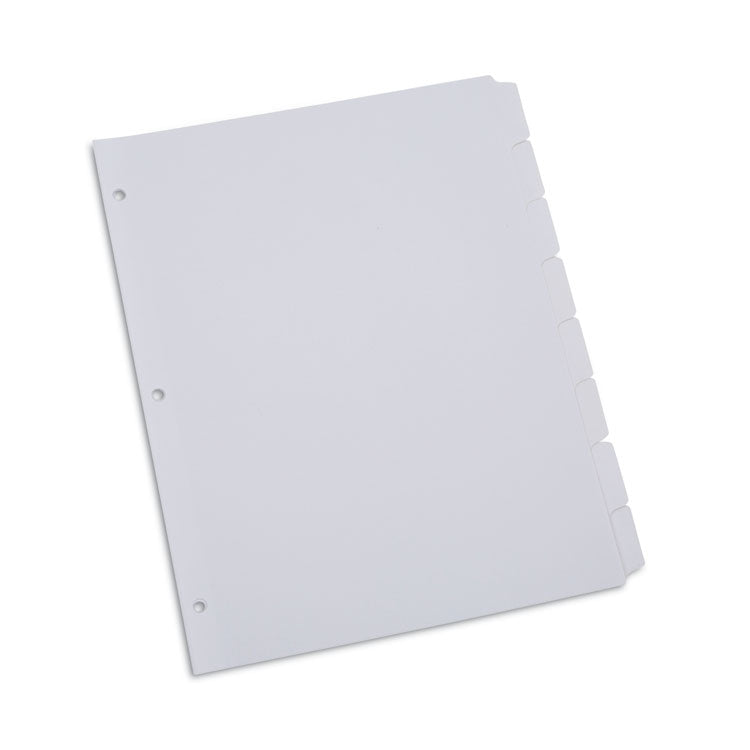 Universal - Deluxe Write-On/Erasable Tab Index, 8-Tab, 11 x 8.5, White, 1 Set (5255203)