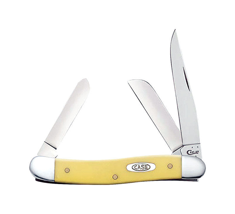 CASE - Case Stockman Yellow Chrome Vanadium 3.5 in. Pocket Knife