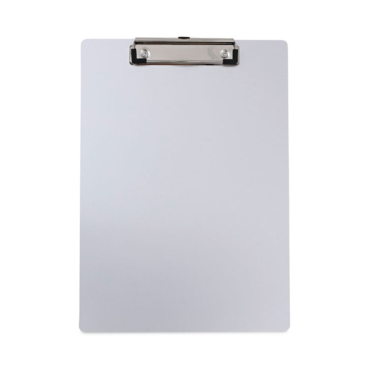 Universal - Aluminum Clipboard with Low Profile Clip, 0.5" Clip Capacity, Holds 8.5 x 11 Sheets, Aluminum