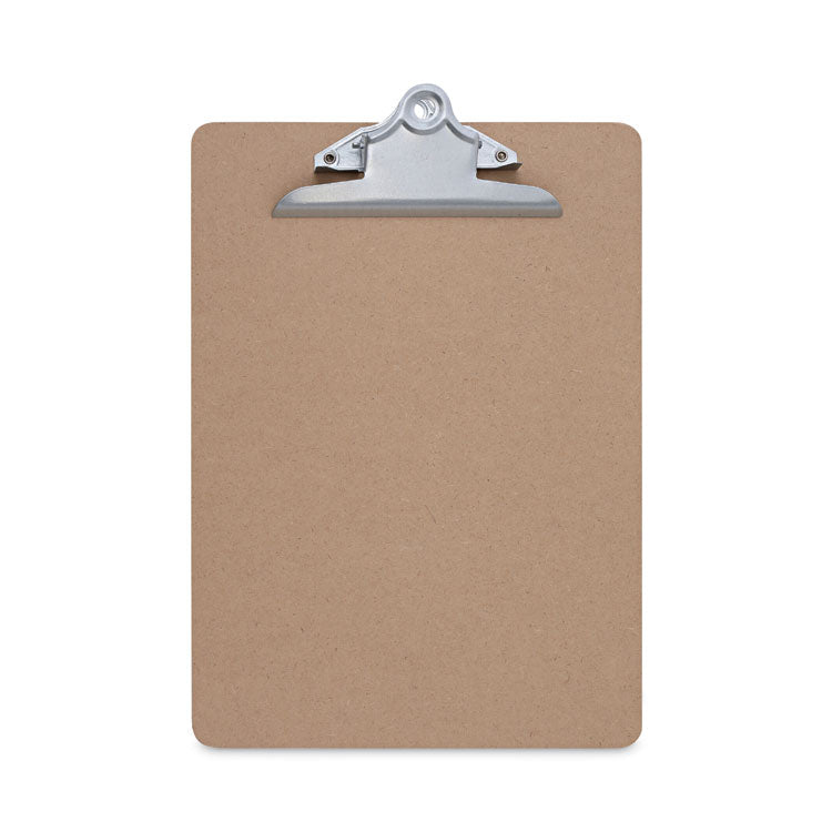 Universal - Hardboard Clipboard, 1.25" Clip Capacity, Holds 8.5 x 11 Sheets, Brown, 3/Pack