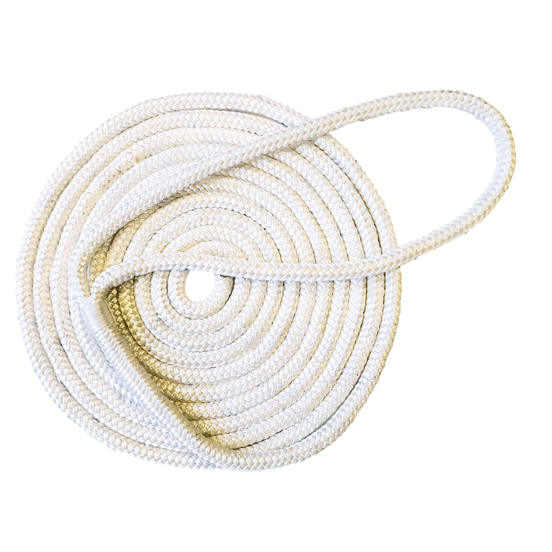 TOMMY DOCKS - Tommy Docks 3/8 in. D X 15 ft. L White Diamond Braided Nylon Dock Line