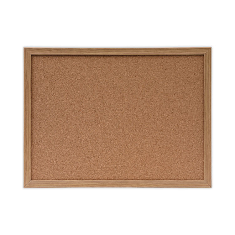 Universal - Cork Board with Oak Style Frame, 24 x 18, Tan Surface