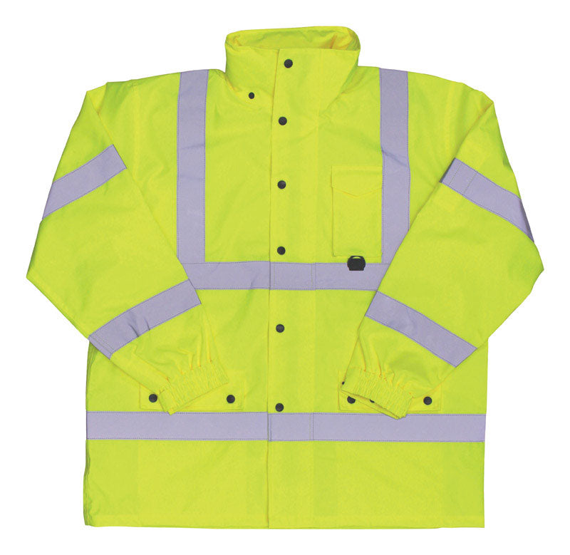 BOSS - Boss Hi-Vis Yellow Polyester Rain Jacket L [3NR6000L]