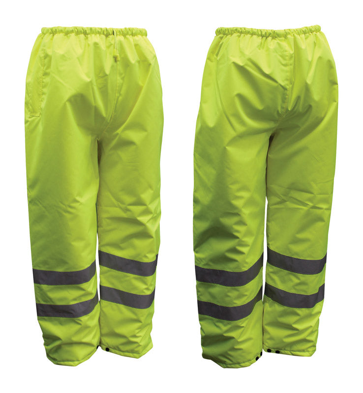 BOSS - Boss Hi-Vis Insulated Yellow Polyester Rain Pants XL