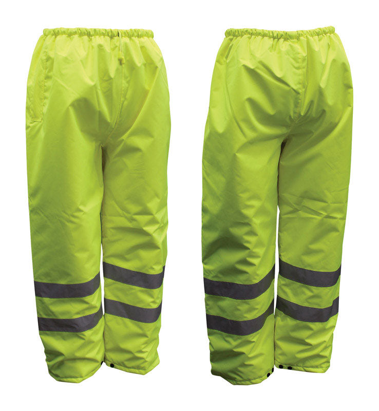 BOSS - Boss Hi-Vis Insulated Yellow Polyester Rain Pants XXXL