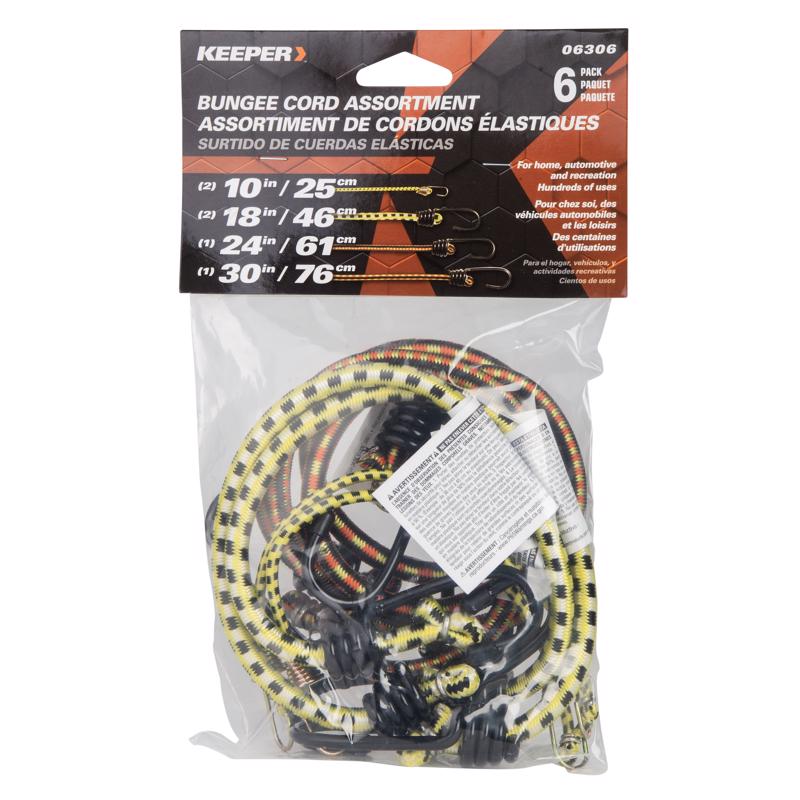 KEEPER - Keeper Assorted Bungee Cord Set 18 in. L X 0.315 in. 6 pk