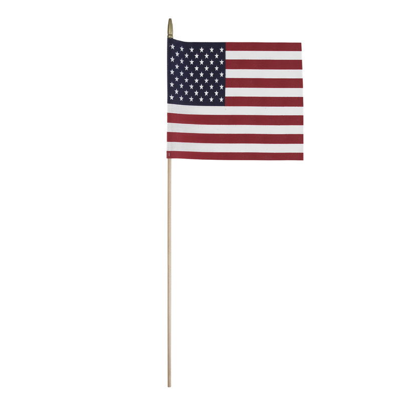 VALLEY FORGE - Valley Forge American Stick Flag 8 in. H X 12 in. W - Case of 48