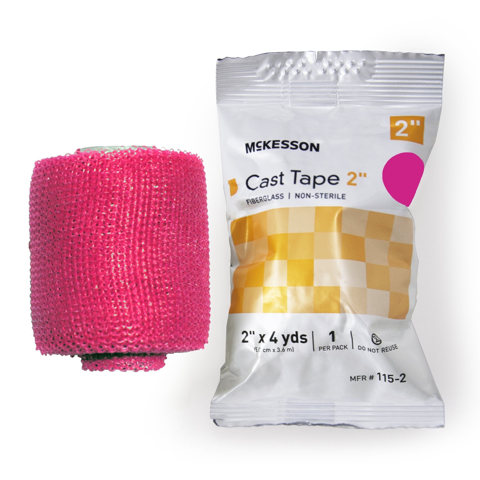 McKesson Brand - Cast Tape McKesson 2 Inch X 12 Foot Fiberglass Pink [10/BX]