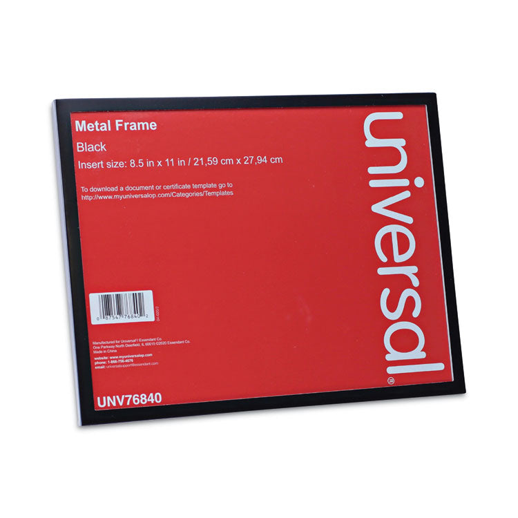 Universal - Metal Photo Frame, Aluminum, 8.5 x 11, Black