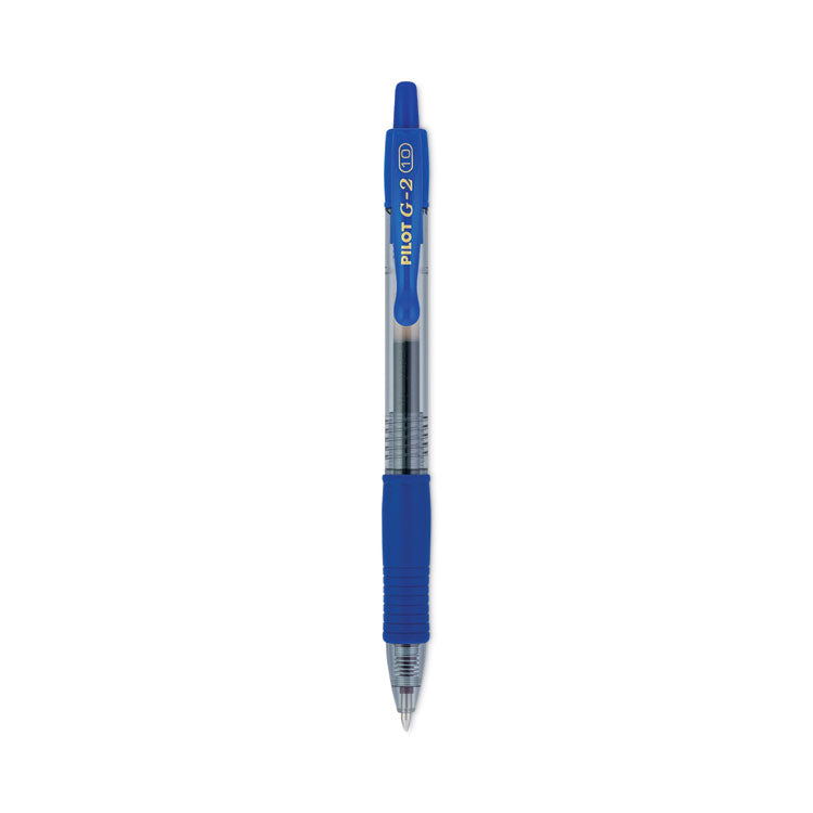 Pilot - G2 Premium Gel Pen, Retractable, Bold 1 mm, Blue Ink, Smoke Barrel, Dozen