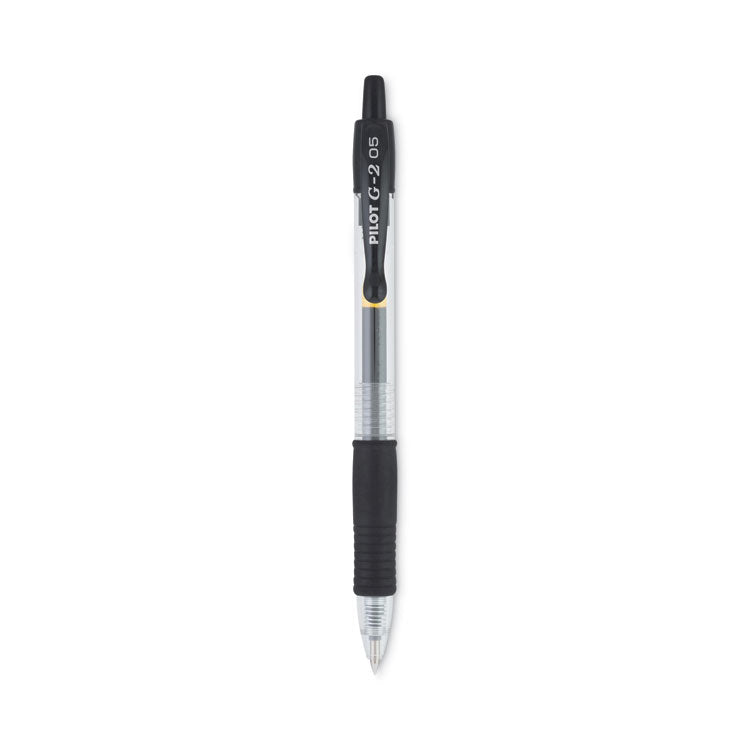 Pilot - G2 Premium Gel Pen, Retractable, Extra-Fine 0.5 mm, Black Ink, Smoke Barrel, Dozen