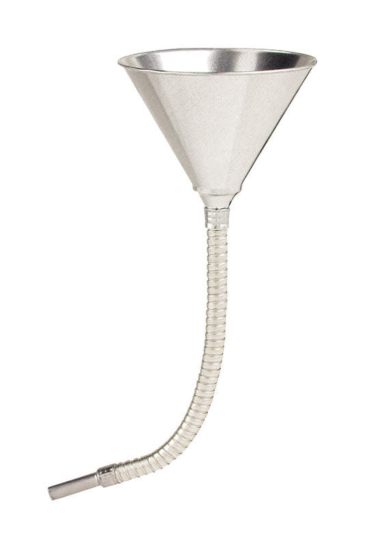 LUBRIMATIC - LubriMatic Silver 17.5 in. H Steel 24 oz Flexible Funnel