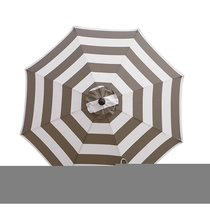 LIVING ACCENTS - Living Accents 9 ft. Tiltable Tan Stripe Market Umbrella