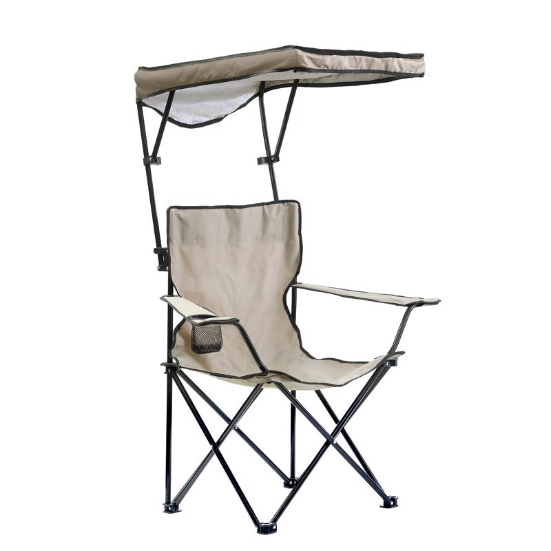 QUIKSHADE - QuikShade Taupe Canopy Folding Quad Chair