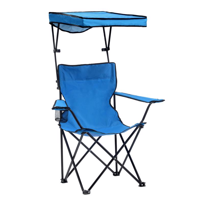 QUIKSHADE - QuikShade Blue Canopy Folding Quad Chair