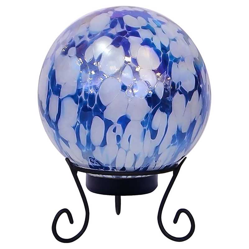 ALPINE - Alpine Blue Glass 11 in. H LED Gazing Ball