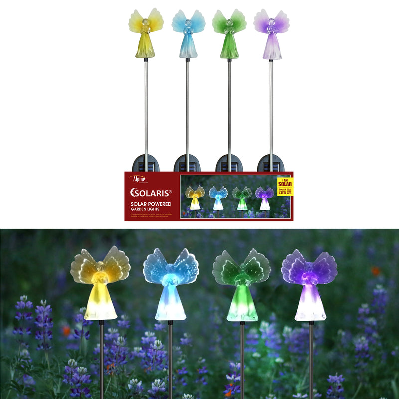 ALPINE - Alpine Assorted Plastic 35.43 in. H Angel Solar Garden Stake - Case of 16