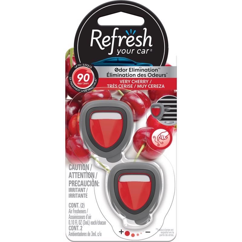 REFRESH YOUR CAR! - Refresh Your Car! Very Cherry Scent Car Vent Clip 0.7 oz Liquid
