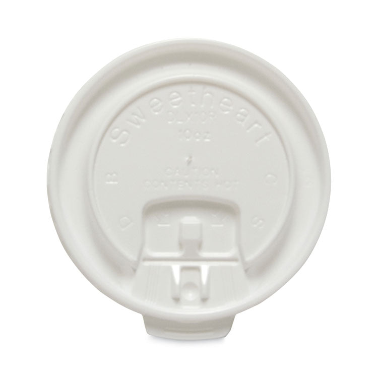 Dart - Lift Back and Lock Tab Cup Lids for Foam Cups, Fits 10 oz Trophy Cups, White, 2,000/Carton