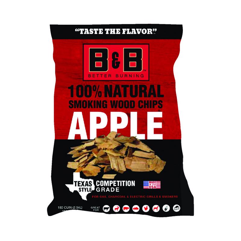 B&B CHARCOAL - B&B Charcoal All Natural Apple Wood Smoking Chips 180 cu in