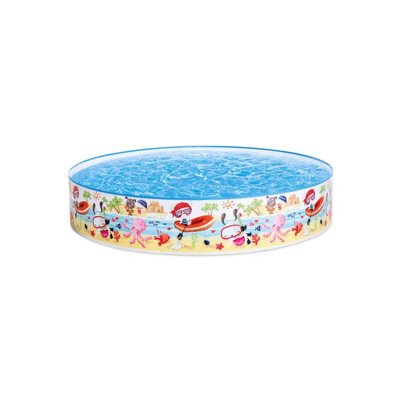 INTEX - Intex 117 gal Round Plastic Snapset Pool 10 in. H X 5 ft. D