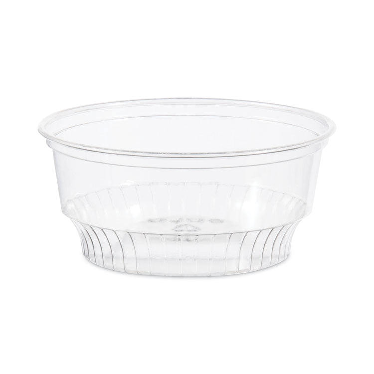 Dart - SoloServe Flat-Top Dome Cup Lids, Fits 5 oz to 8 oz Containers, Clear, 50/Pack 20 Packs/Carton