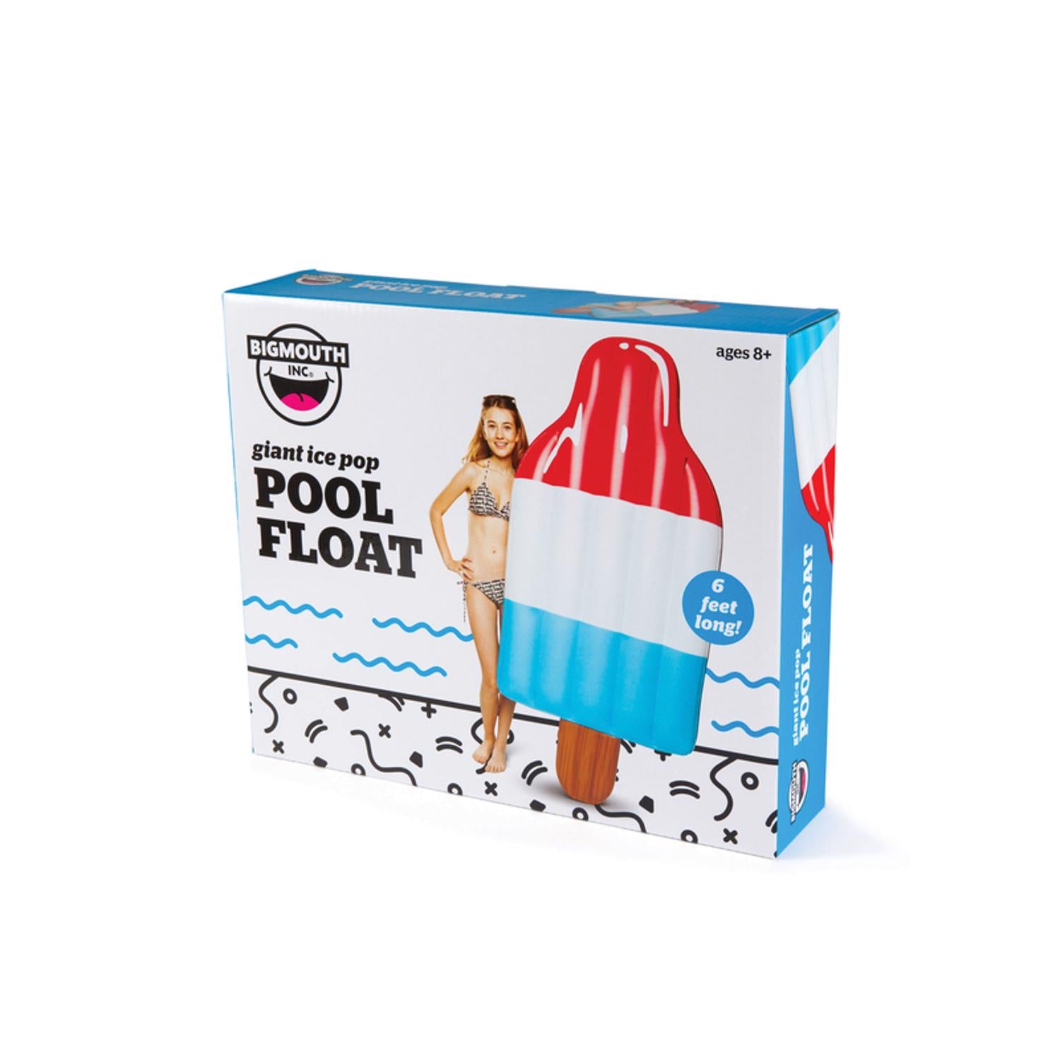 BigMouth Blue/Red/White Vinyl Inflatable Giant Ice Pop Pool Float - Case of 4