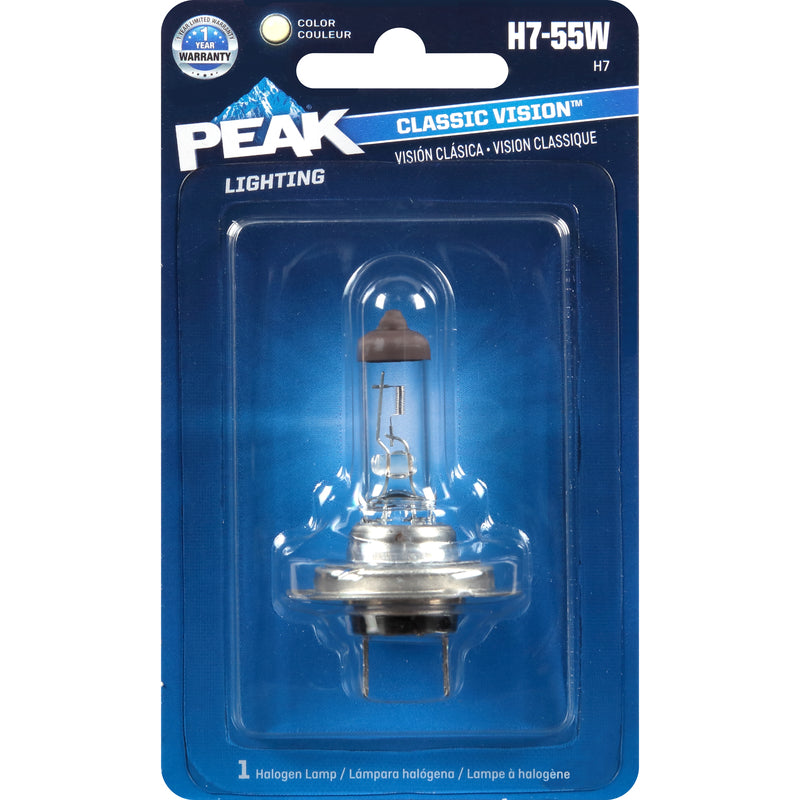 PEAK - Peak Classic Vision Halogen High/Low Beam Automotive Bulb H7