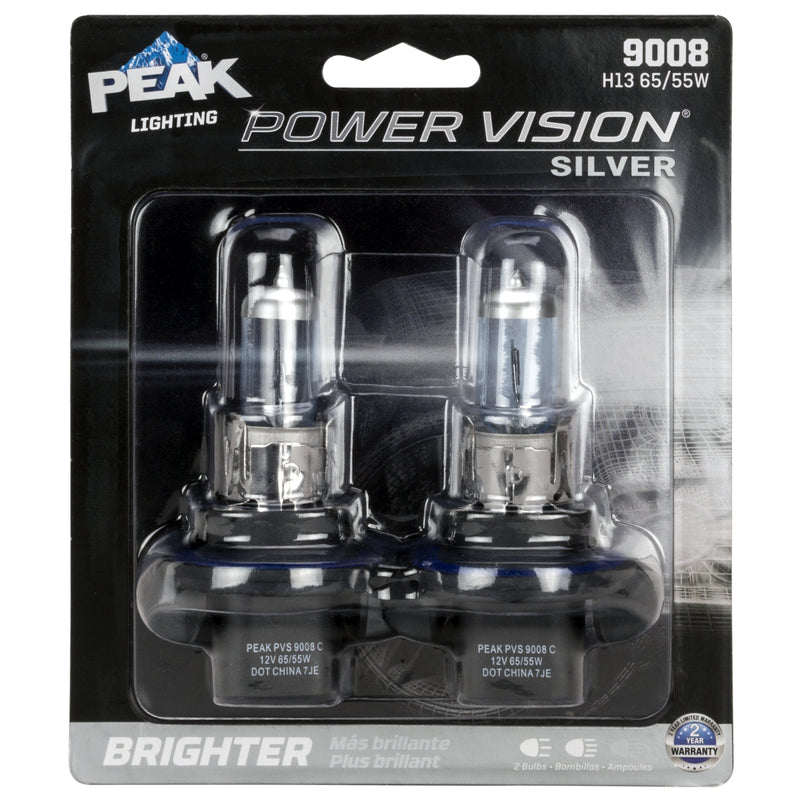 PEAK - Peak Power Vision Halogen High/Low Beam Automotive Bulb 9008