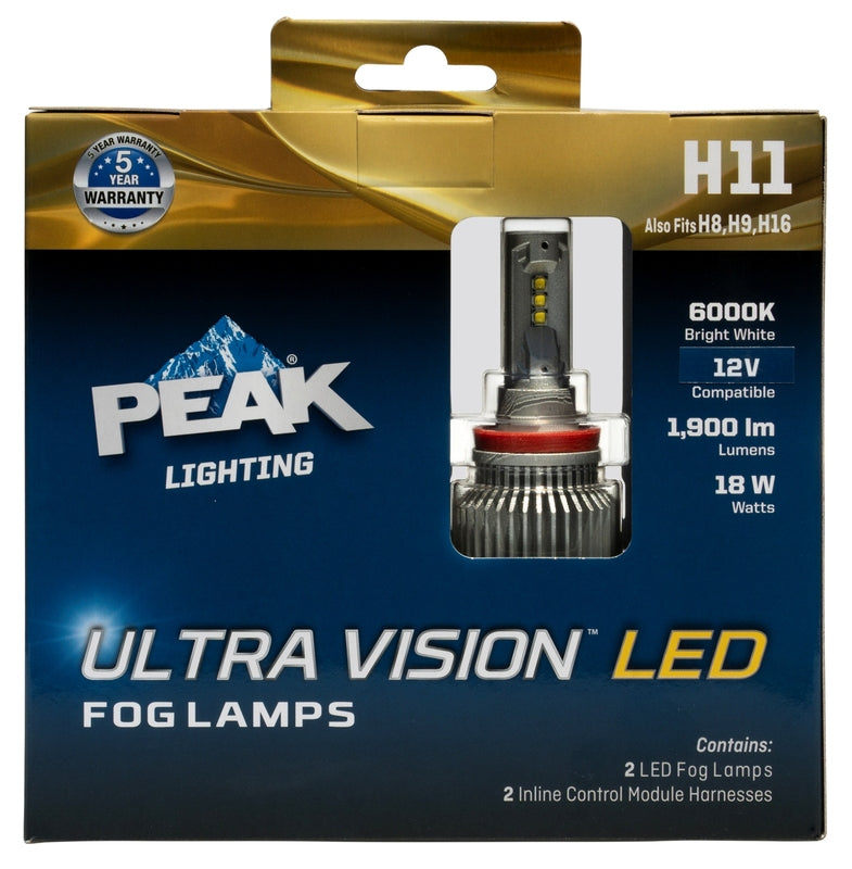 PEAK - Peak Ultra Vision LED Fog Automotive Bulb H11