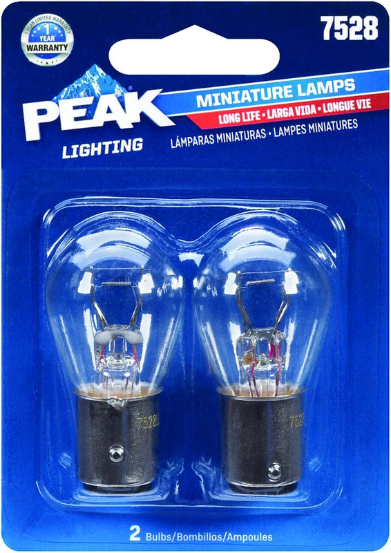 PEAK - Peak Incandescent Parking/Stop/Tail/Turn Miniature Automotive Bulb 7528