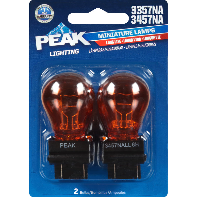 PEAK - Peak Halogen Parking/Stop/Tail/Turn Miniature Automotive Bulb 3357/3457NA