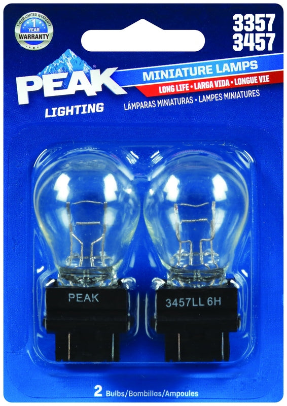 PEAK - Peak Halogen Parking/Stop/Tail/Turn Miniature Automotive Bulb 3357 3457