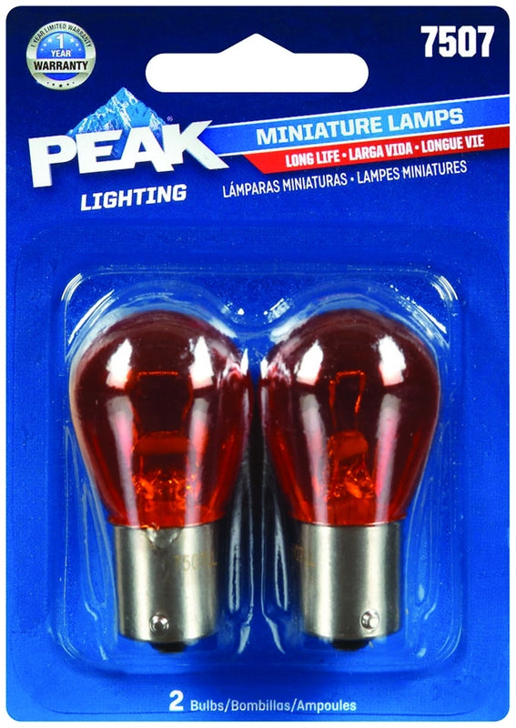 PEAK - Peak Halogen Parking/Stop/Tail/Turn Miniature Automotive Bulb 7507