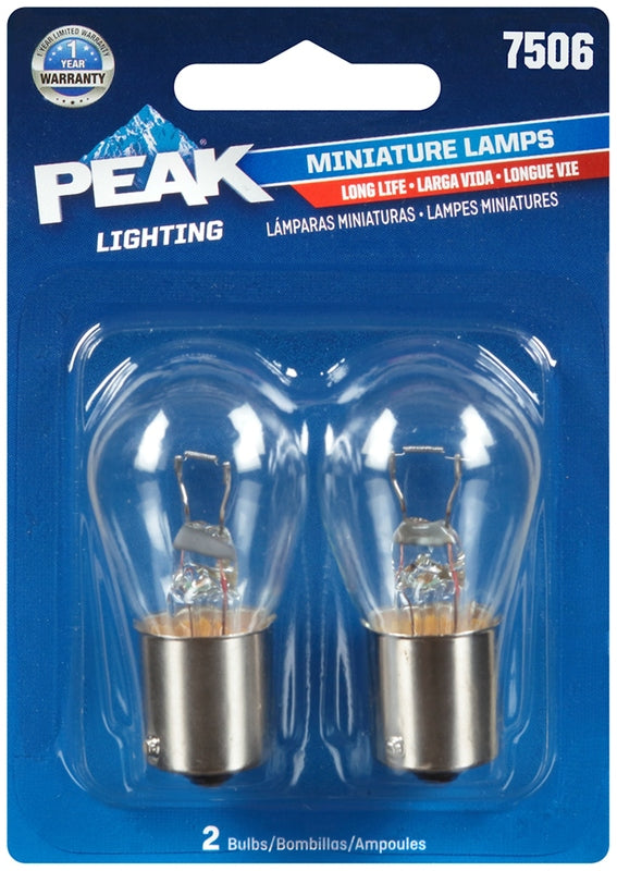 PEAK - Peak Incandescent Parking/Stop/Tail/Turn Miniature Automotive Bulb 7506