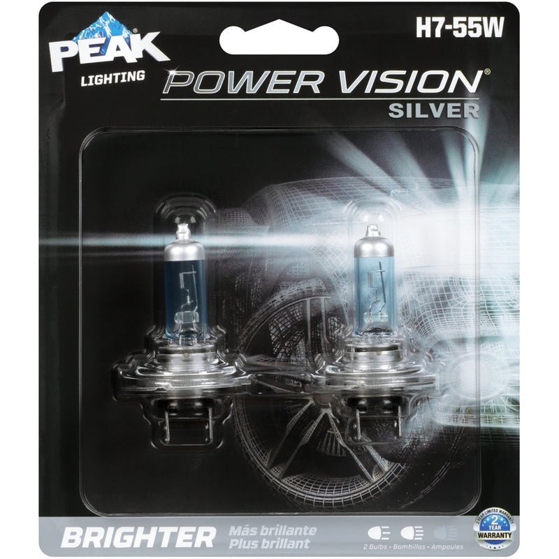 PEAK - Peak Power Vision Halogen High/Low Beam Automotive Bulb H7-55W