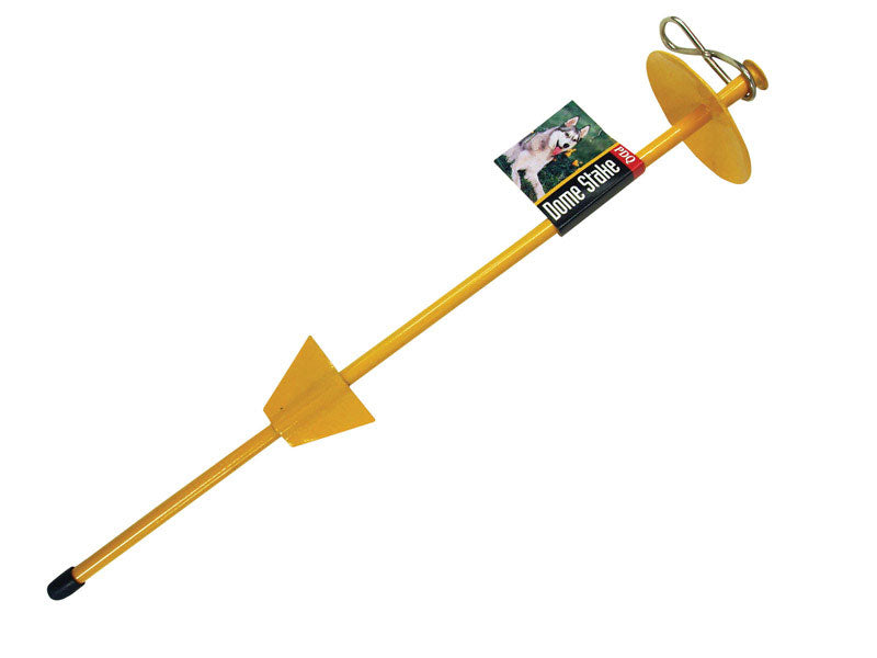 PDQ - PDQ Boss Pet Yellow Dome Cast Malleable Steel Dog Tie Out Stake Large