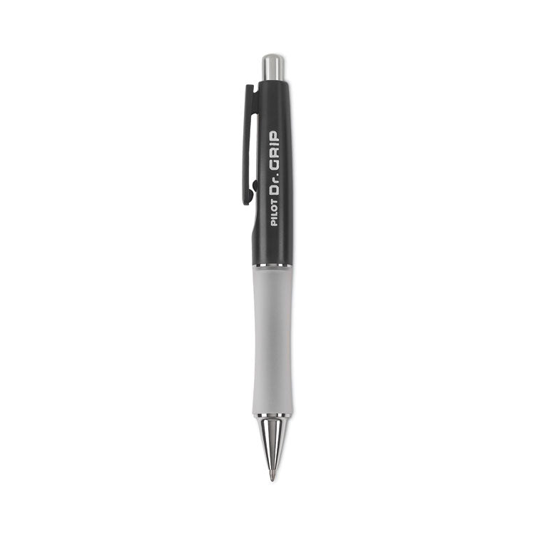 Pilot - Dr. Grip Ballpoint Pen, Retractable, Medium 1 mm, Black Ink, Black Barrel