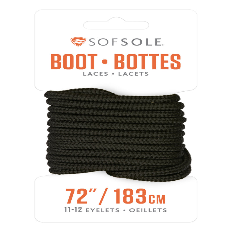 SOF SOLE - Sof Sole 72 in. Black Boot Laces
