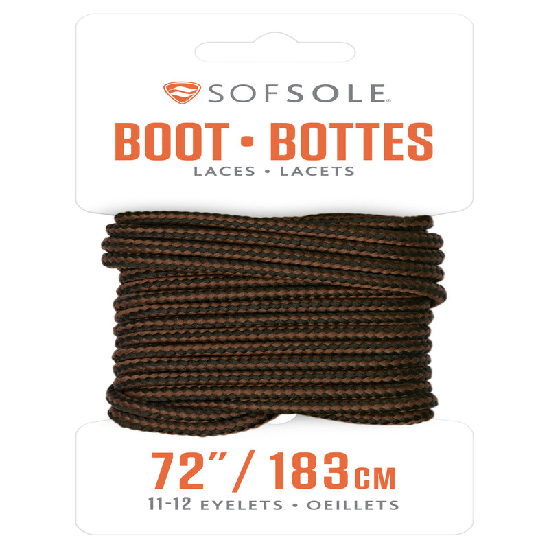 SOF SOLE - Sof Sole 72 in. Black-Brown Boot Laces