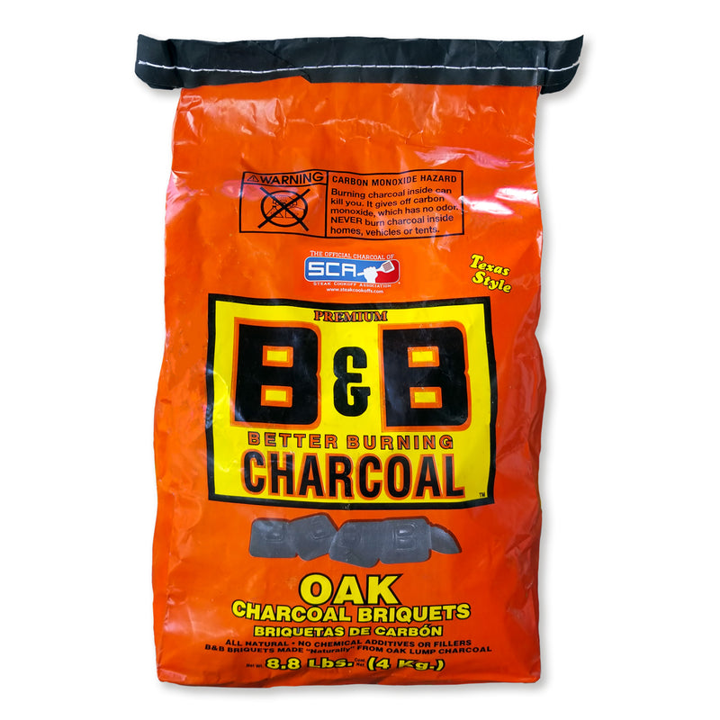 B&B CHARCOAL - B&B Charcoal All Natural Oak Hardwood Charcoal Briquettes 8.8 lb