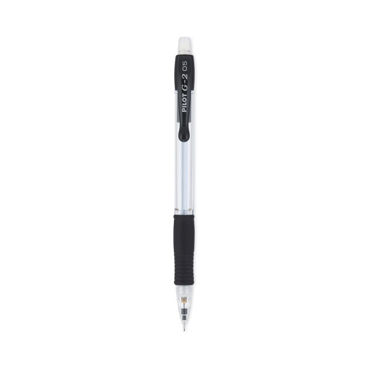 Pilot - G2 Mechanical Pencil, 0.5 mm, HB (#2.5), Black Lead, Clear/Black Accents Barrel, Dozen