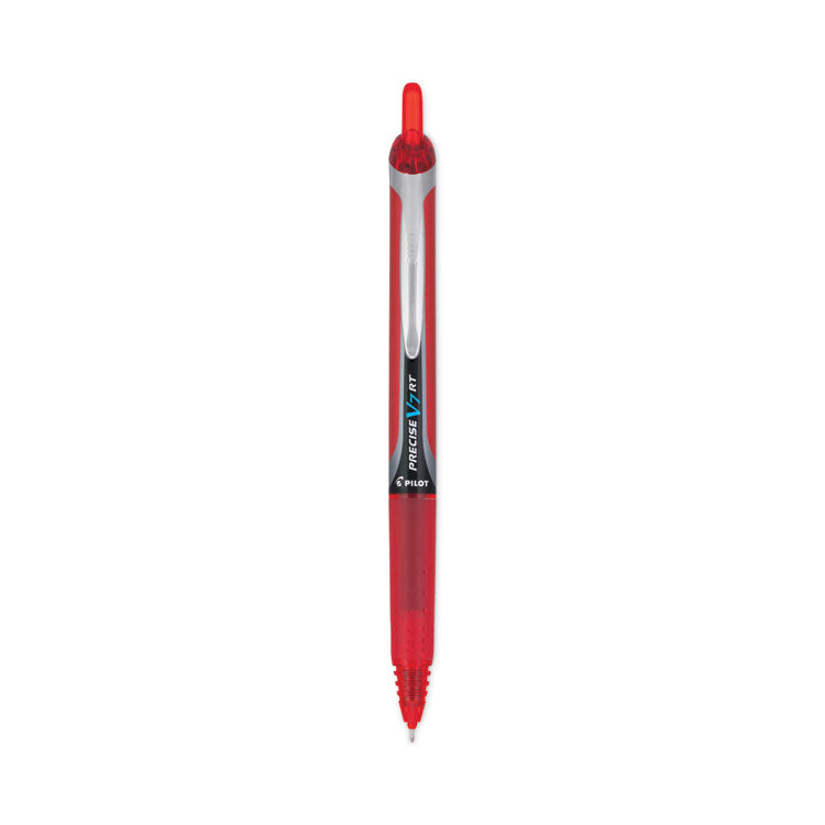 Pilot - Precise V7RT Roller Ball Pen, Retractable, Fine 0.7 mm, Red Ink, Red Barrel