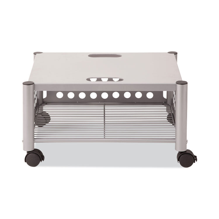 Vertiflex - Underdesk Machine Stand, Metal, 2 Shelves, 90 lb Capacity, 21.5" x 17.88" x 11.5", Matte Gray
