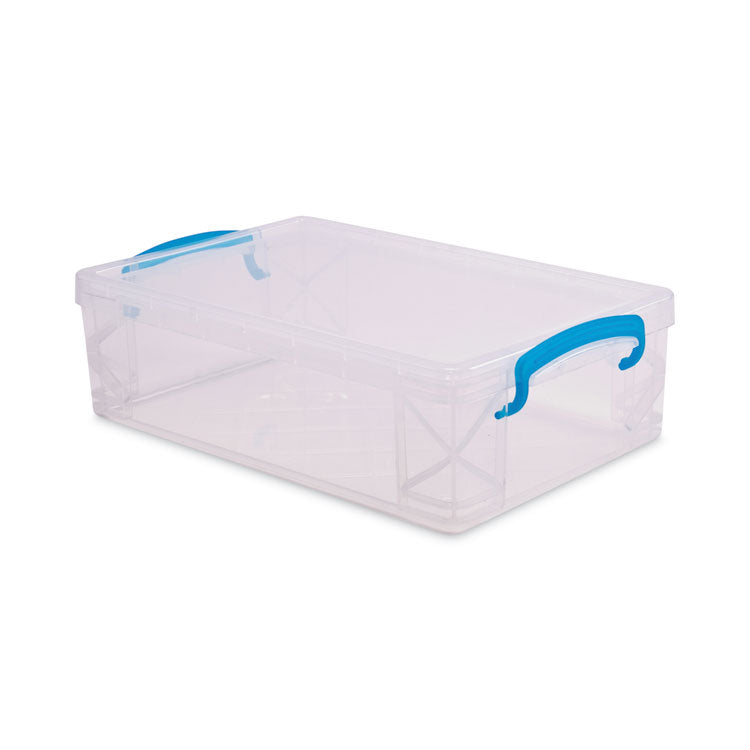 Advantus - Super Stacker Large Pencil Box, Plastic, 9 x 5.5 x 2.62, Clear