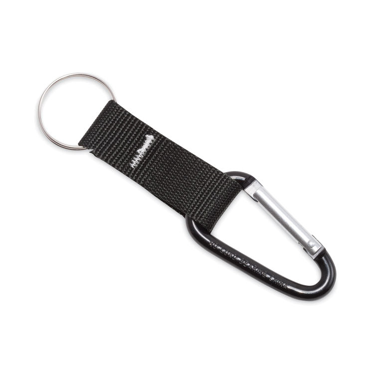 Advantus - Carabiner Key Chains, Split Key Rings, Aluminum, Black, 10/Pack (9398876)