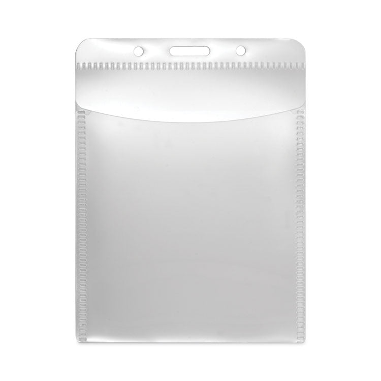 Advantus - PVC-Free Badge Holders, Vertical, Clear 3.5" x 5.13" Holder, 3.13" x 4.13" Insert, 50/Pack