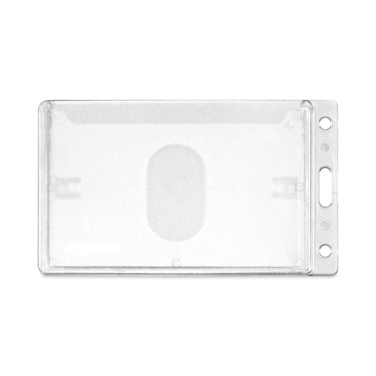 Advantus - Frosted Two-Card Rigid Badge Holders, Vertical, Frosted 2.5" x 4.13" Holder, 2.13" x 3.38" Insert, 25/Box